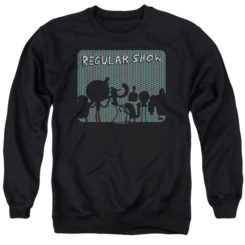 Regular Show & RGB Group-Adult Crewneck Sweatshirt, Black - 3X