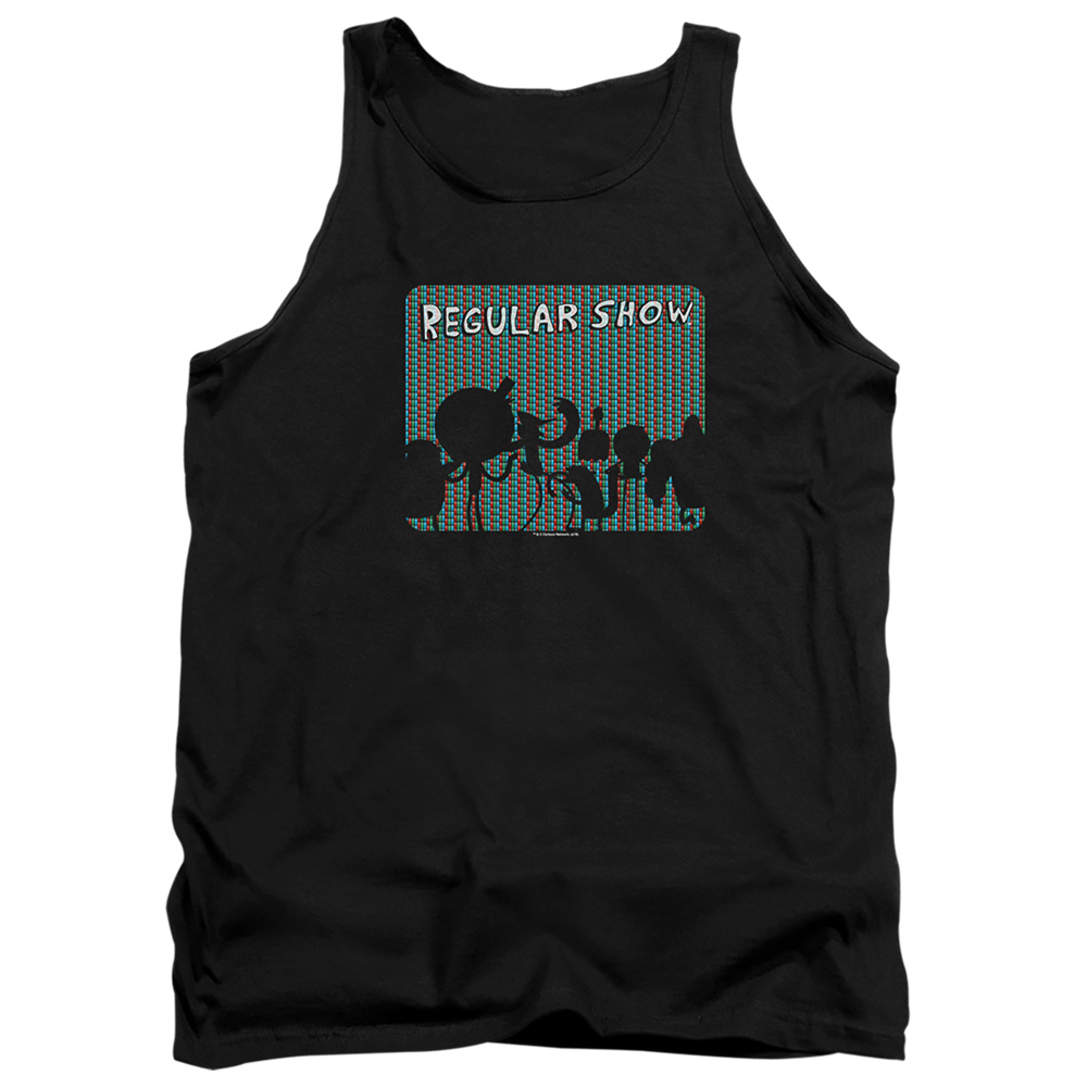 Regular Show & RGB Group-Adult Tank Top, Black - Large