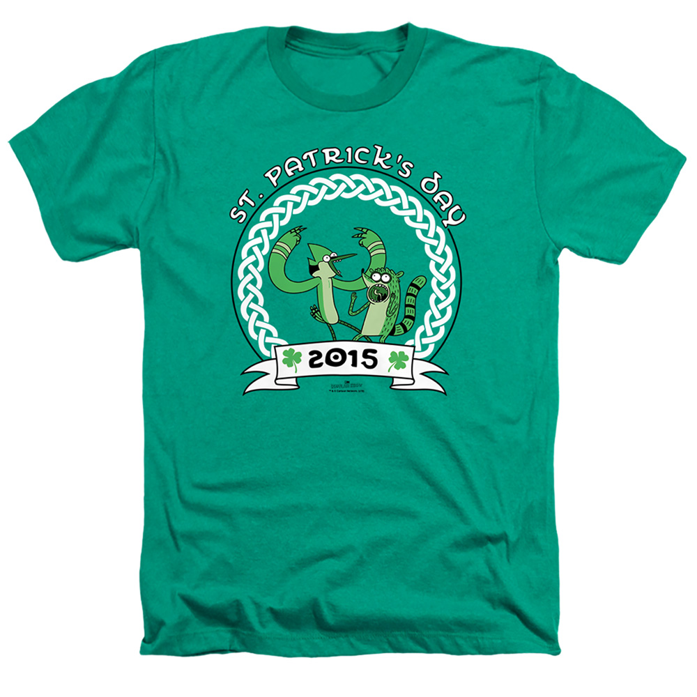 CN385-HA-2 Regular Show & St Pats 2014-Adult Heather T-Shirt, Kelly Green - Medium -  Trevco