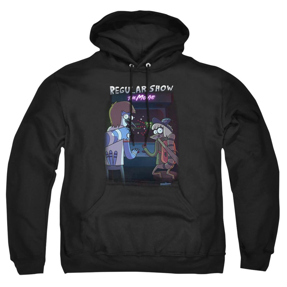 Regular Show & RS the Movie-Adult Pull-Over Hoodie, Black - Medium