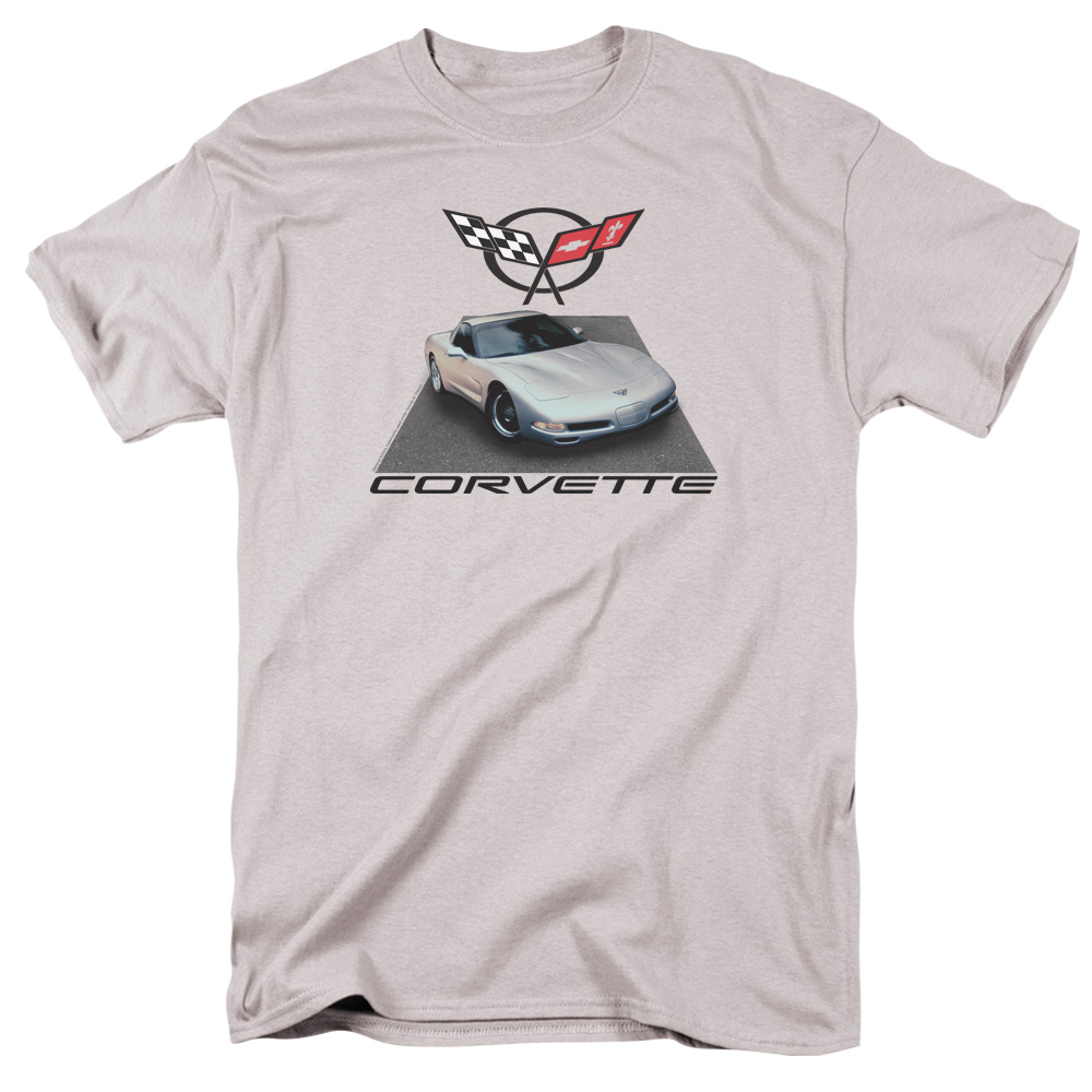 Chevrolet 01 Vette T-Shirt, Silver - Small