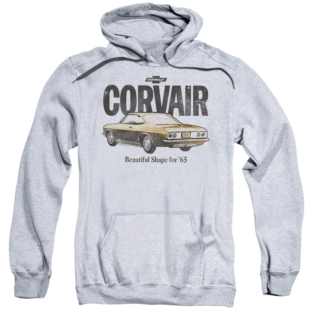 Chevrolet & Retro Corvair-Adult Pull-Over Hoodie, Athletic Heather - Small