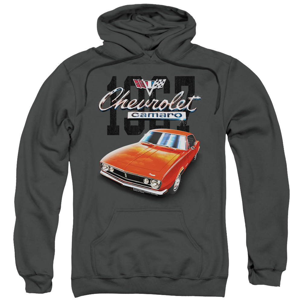 Chevrolet & Classic Camaro-Adult Pull-Over Hoodie, Charcoal - Large