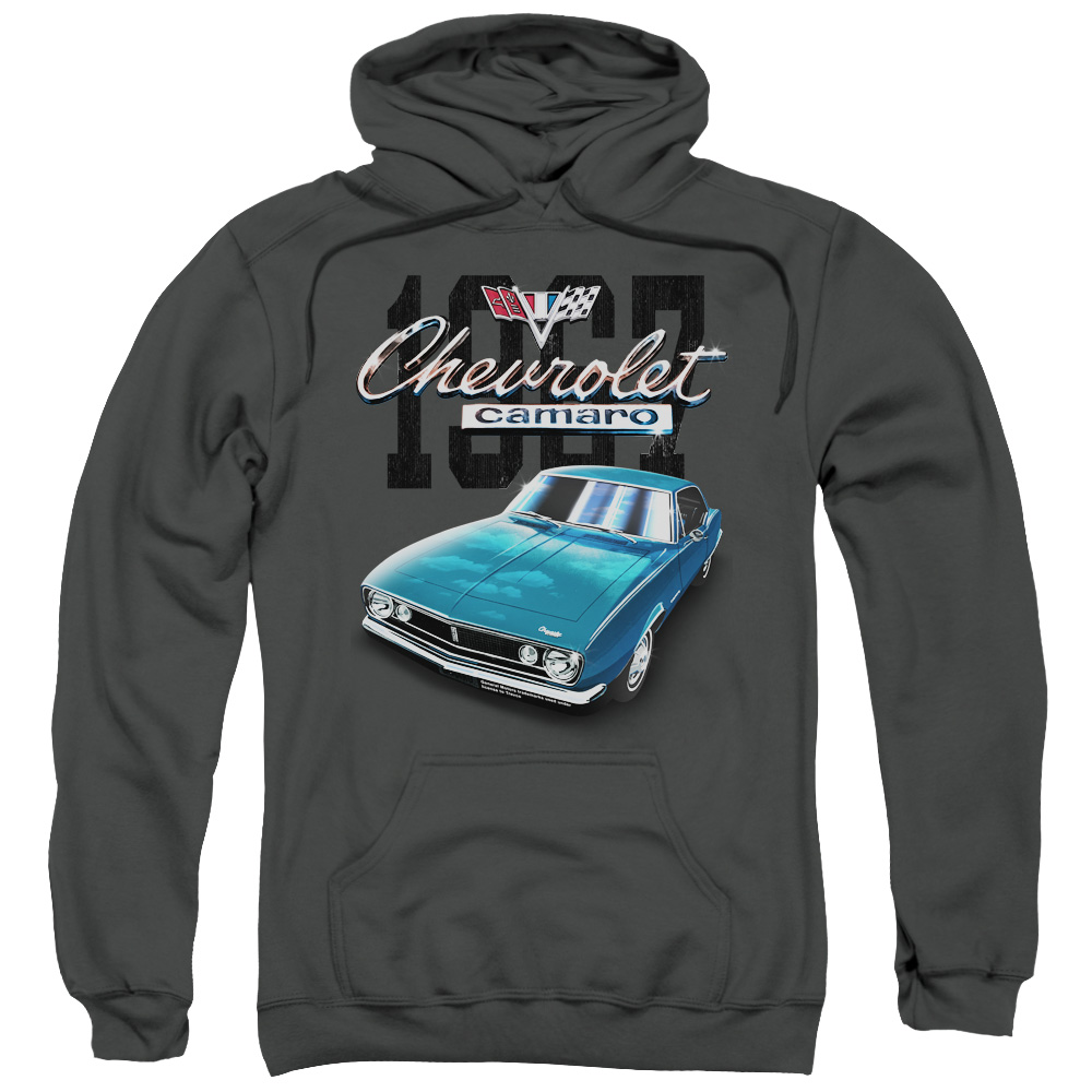 Chevrolet & Classic Camaro-Adult Pull-Over Hoodie, Charcoal - Large