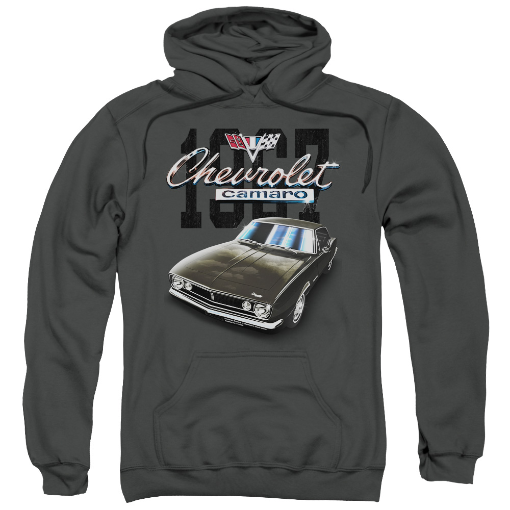 Chevrolet & Classic Camaro-Adult Pull-Over Hoodie, Charcoal - Large