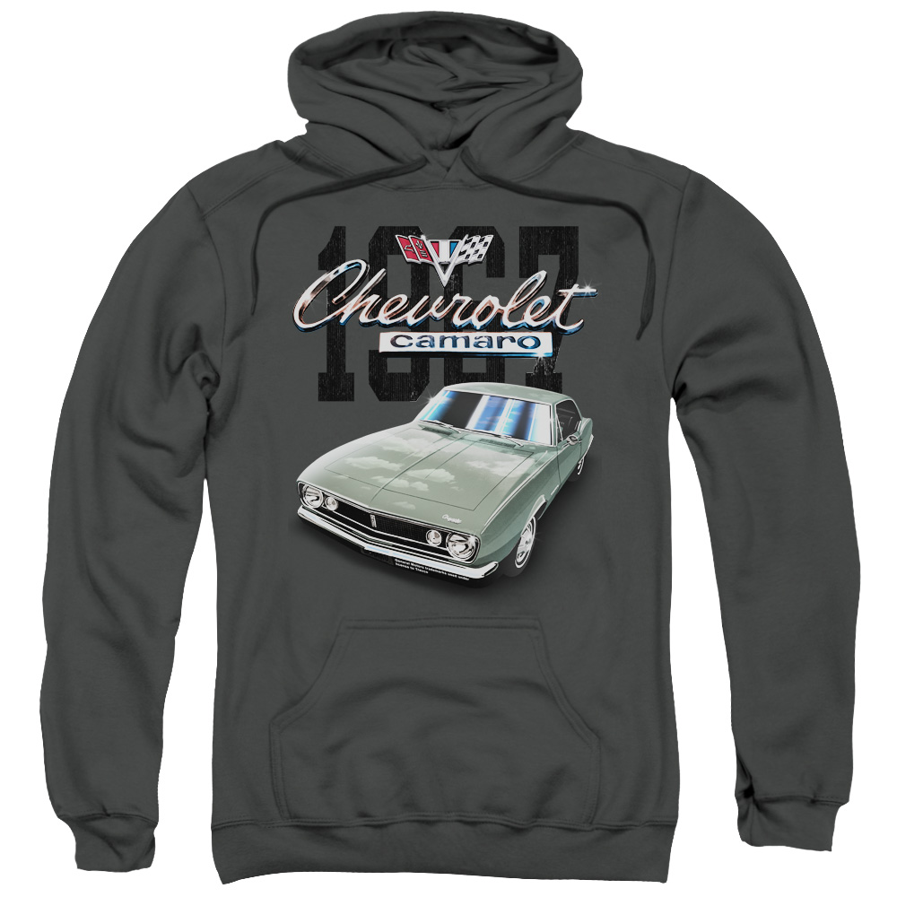 Chevrolet & Classic Camaro-Adult Pull-Over Hoodie, Charcoal - Large