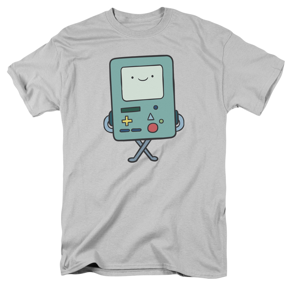 Adventure Time & Bmo T-Shirt, Silver - Small
