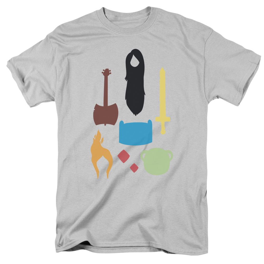 Adventure Time & Icons T-Shirt, Silver - Small