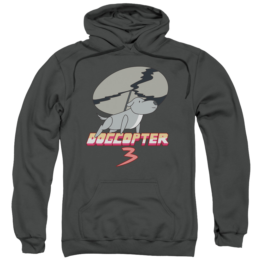 CN546-AFTH-3 Steven Universe & Dogcopter 3-Adult Pull-Over Hoodie, Charcoal - Large