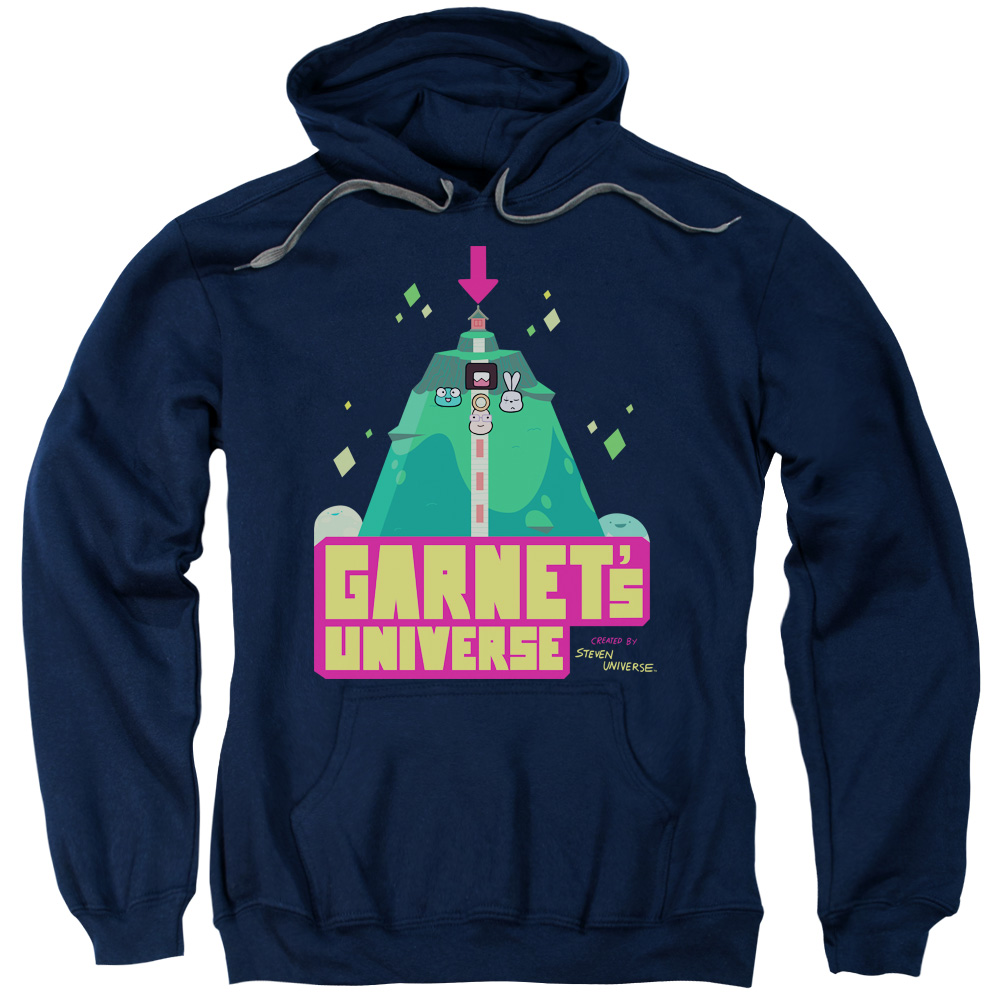 Steven Universe & Garnets Universe-Adult Pull-Over Hoodie, Navy - Large