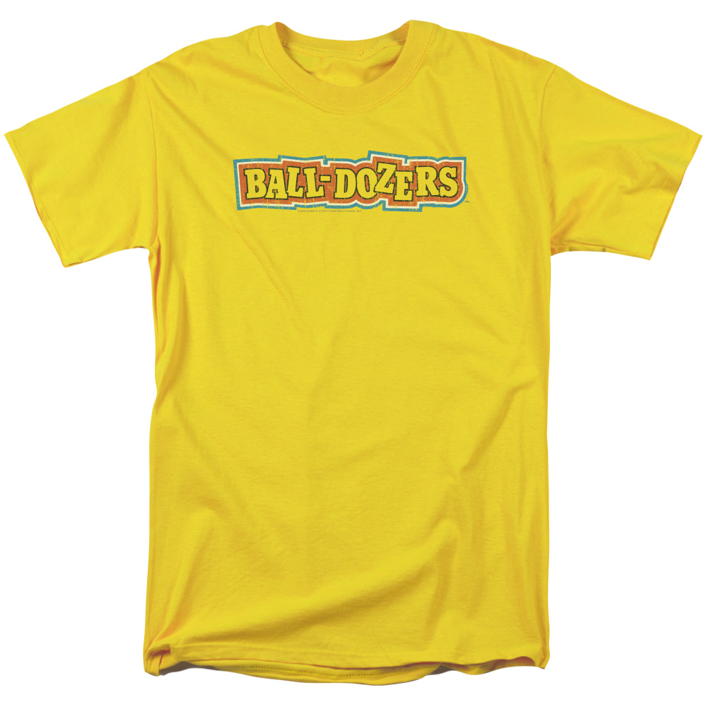 DBL102-AT-1 Dubble Bubble & Balldozers-Short Sleeve Adult 18-1 T-Shirt, Yellow - Small