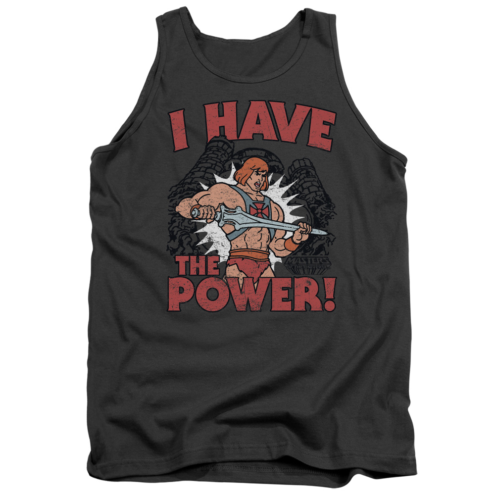 Masters of The Universe & I Have The Power-Adult Tank Top, Charcoal - Extra Large