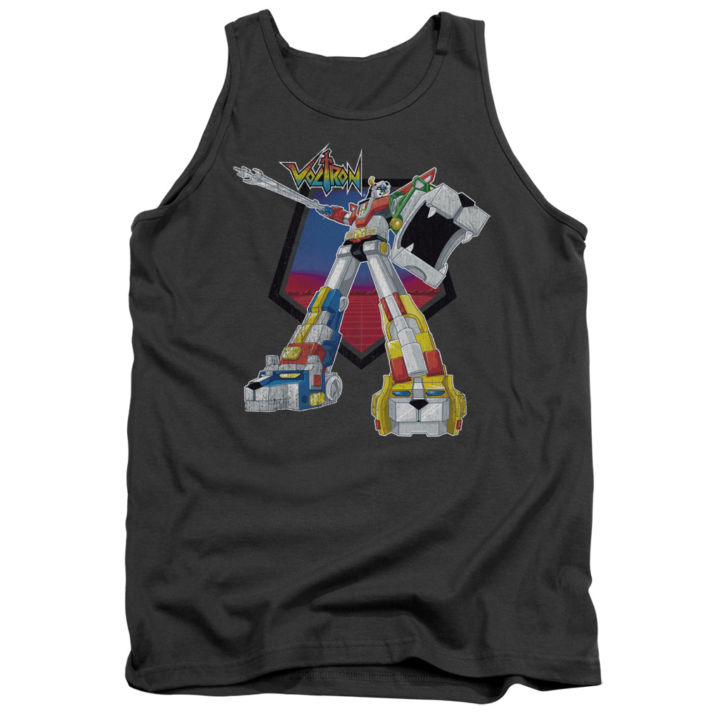 Voltron & Blazing Sword-Adult Tank Top, Charcoal - 2X