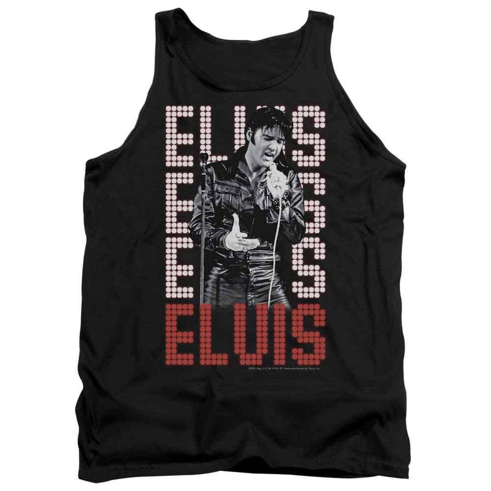 Elvis Presley & 1968 Adult Tank Top, Black - Large