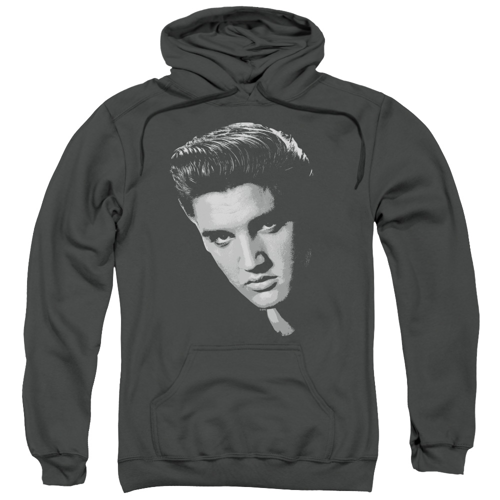 Elvis Presley & American Idol Adult Pull-Over Hoodie, Charcoal - Small
