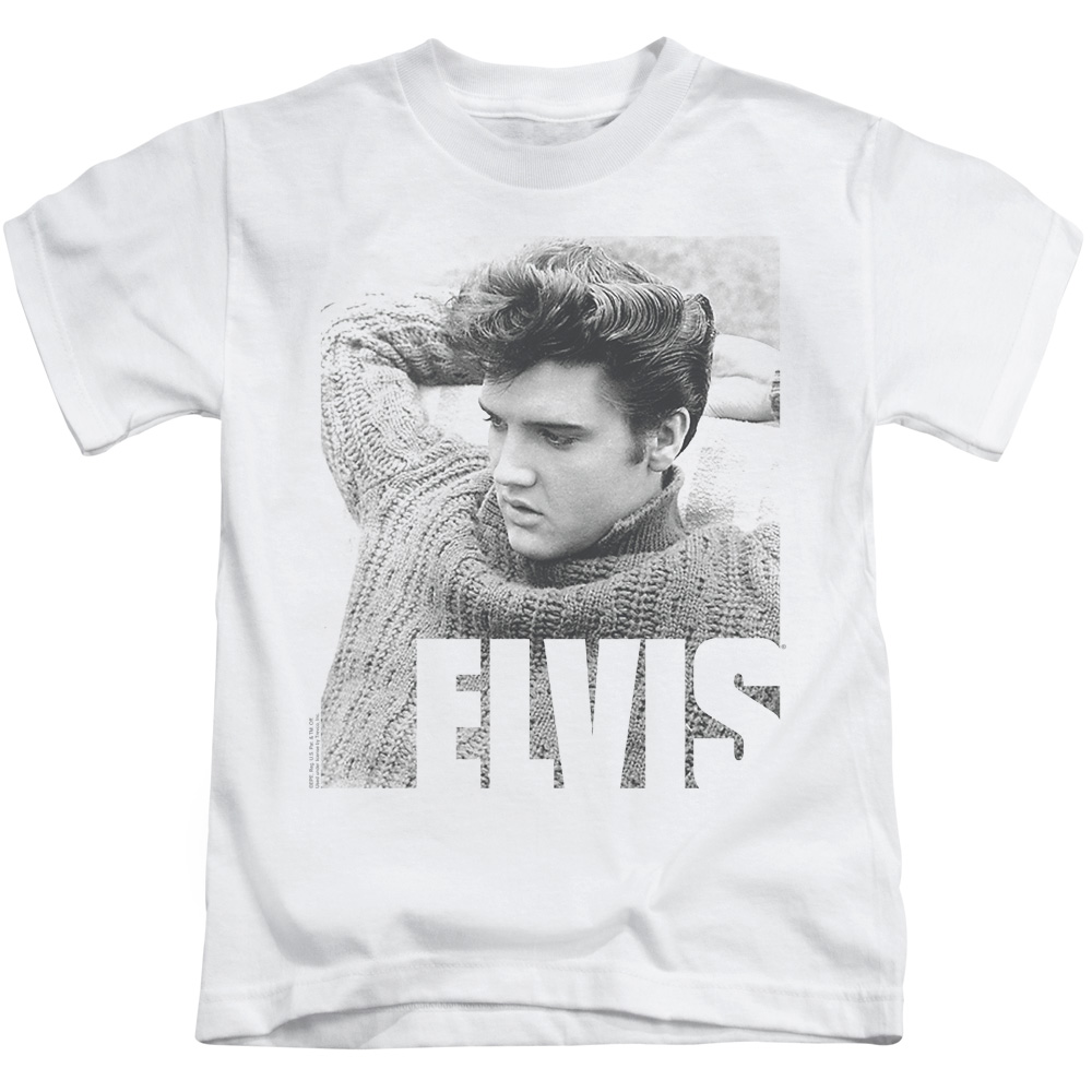 Elvis Presley & Relaxing Short Sleeve Juvenile 18-1 T-Shirt, White - Large - 7
