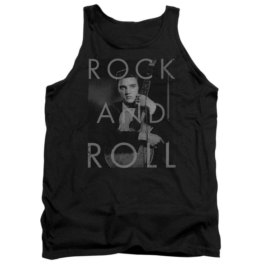 Elvis Presley & Rock & Roll Adult Tank Top, Black - Small