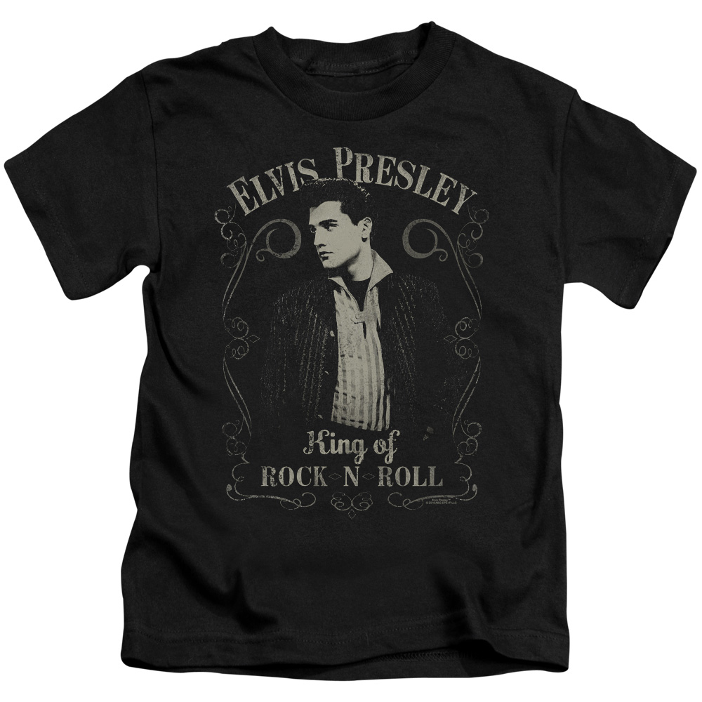 Elvis Presley & Rock Legend Short Sleeve Juvenile 18-1 T-Shirt, Black - Medium - 5-6