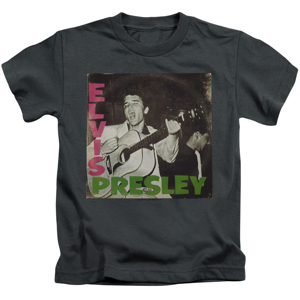 Elvis Presley & First LP Short Sleeve Juvenile 18-1 T-Shirt, Charcoal - Medium - 5-6