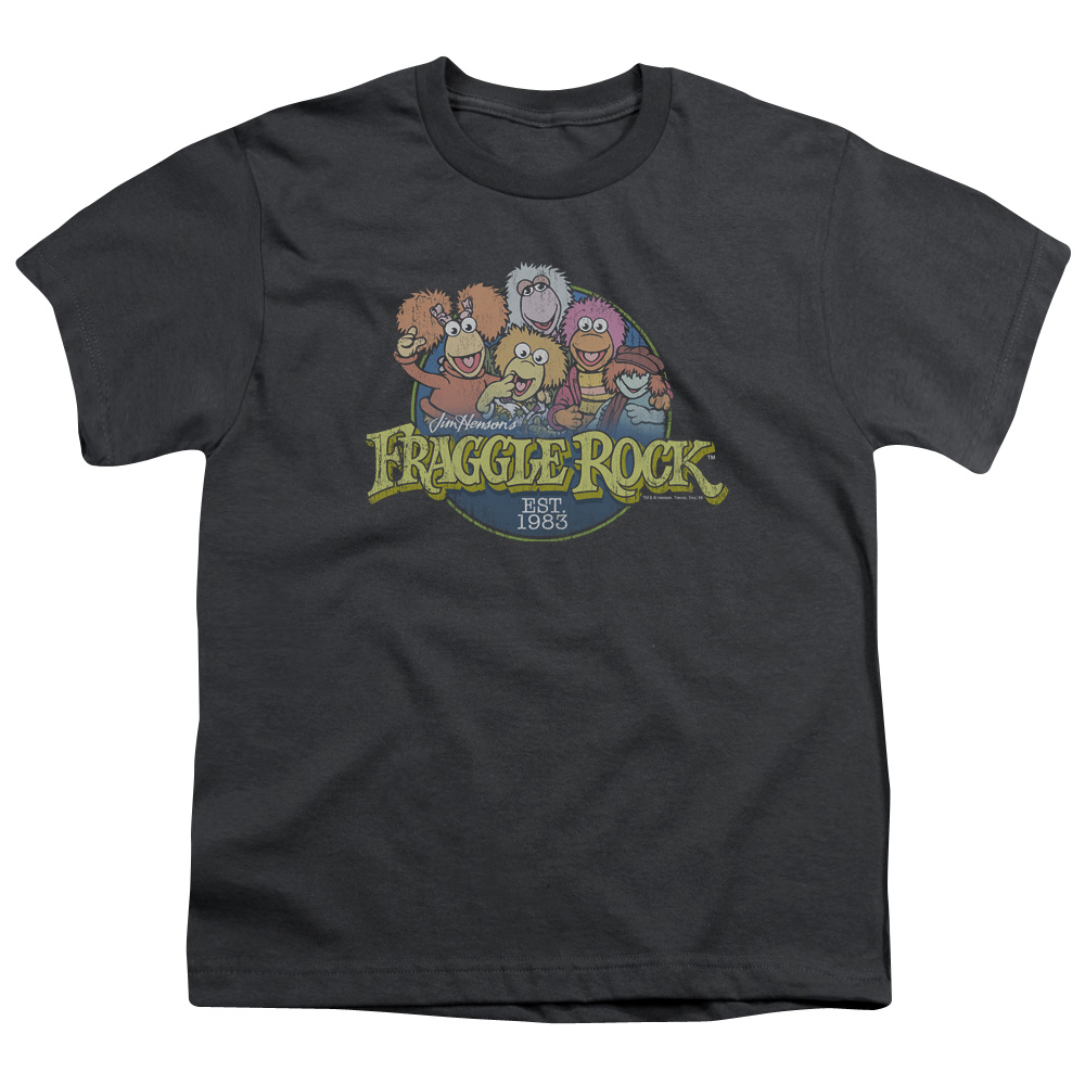Fraggle Rock Circle Logo Short Sleeve Youth 18-1 T-Shirt, Charcoal - Medium