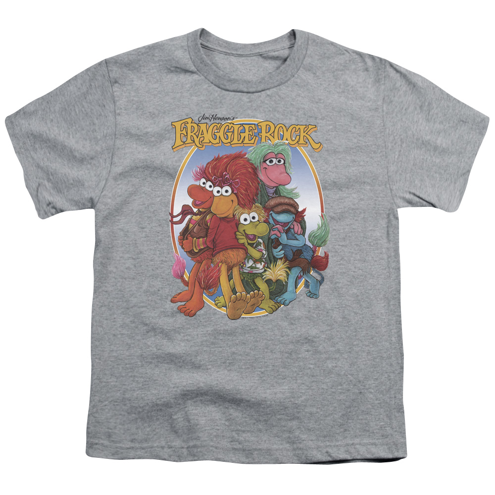 Fraggle Rock Group Hug Short Sleeve Youth 18-1 T-Shirt, Athletic Heather - Medium