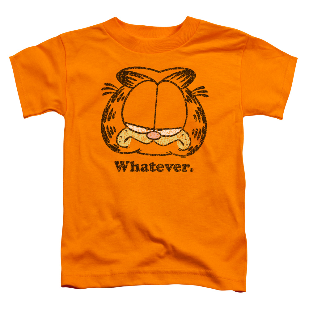 Garfield Whatever Short Sleeve Toddler T-Shirt, Orange - Medium 3T
