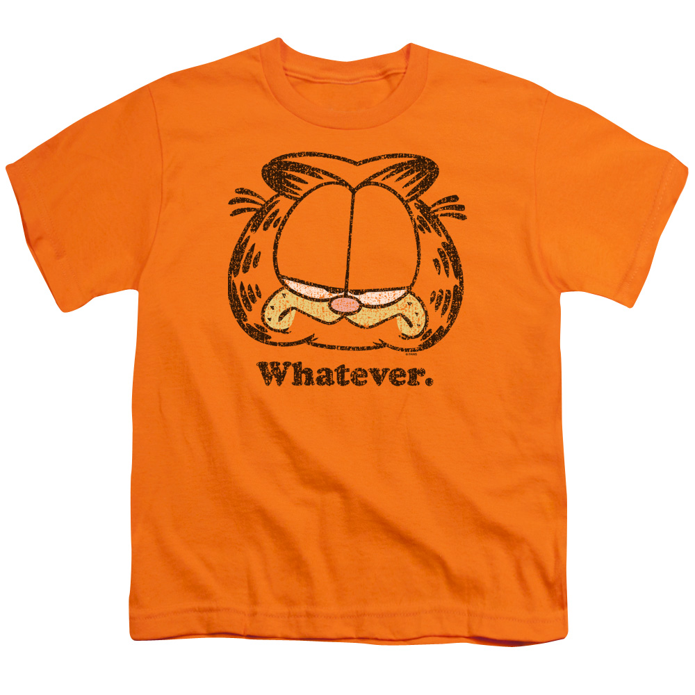 Garfield Whatever Short Sleeve Youth 18-1 T-Shirt, Orange - Small