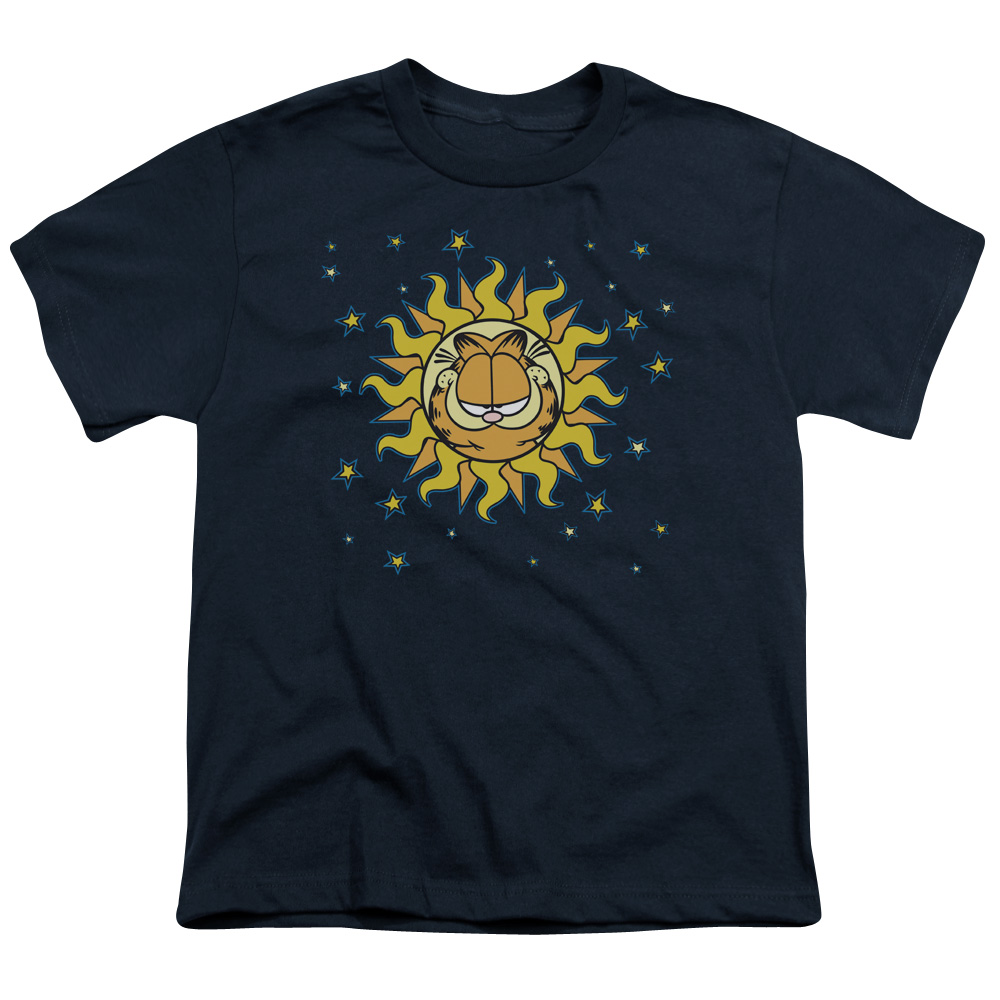 Garfield Celestial Short Sleeve Youth 18-1 T-Shirt, Navy - Small