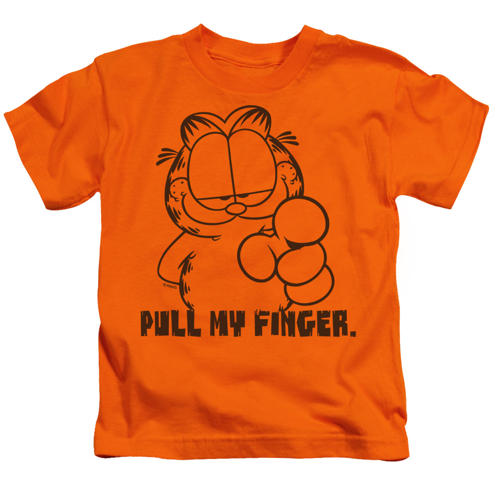 Garfield Pull My Finger Short Sleeve Juvenile 18-1 T-Shirt, Orange - Large 7
