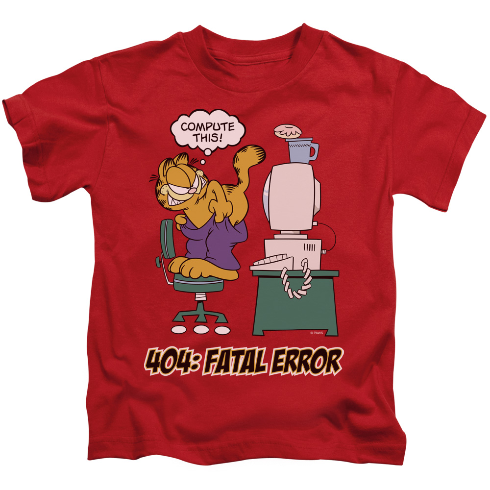 Garfield Compute this Short Sleeve Juvenile 18-1 T-Shirt, Red - Large 7