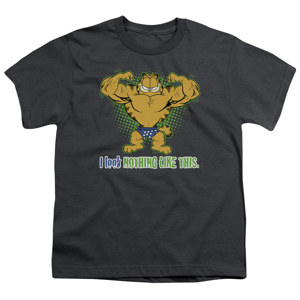Garfield Nothing Like this Short Sleeve Youth 18-1 T-Shirt, Charcoal - Medium