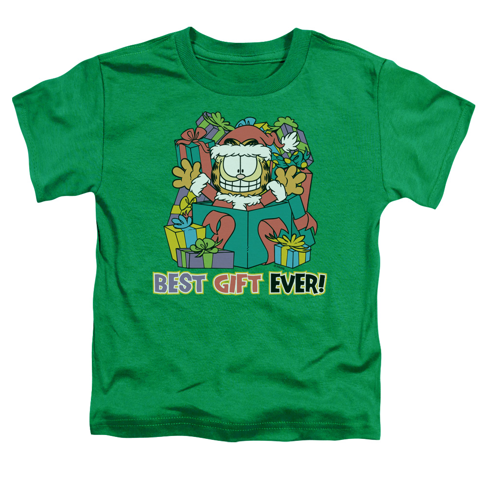 GAR306-TT-3 Garfield Best Gift Ever Short Sleeve Toddler T-Shirt, Kelly Green - Large 4T