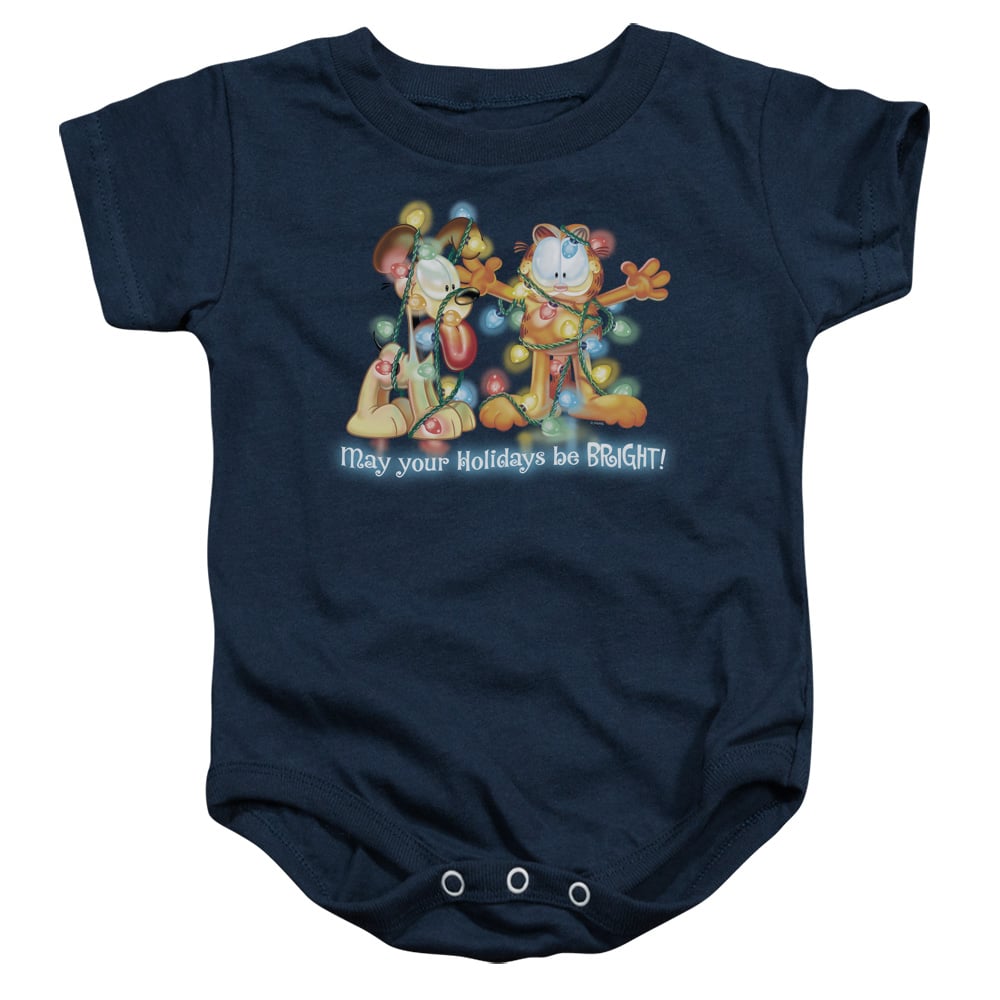 Garfield Bright Holidays Infant Snapsuit, Navy - Small - 6 Month