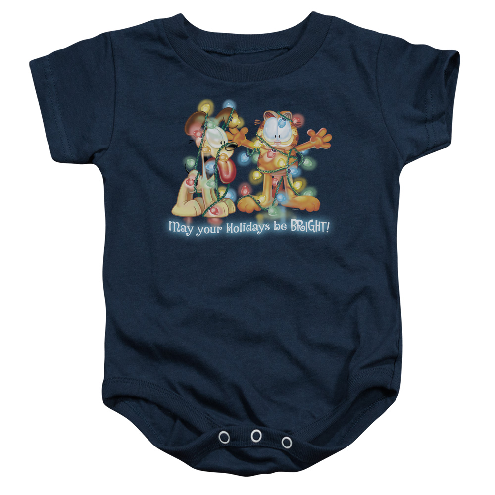 Garfield Bright Holidays Infant Snapsuit, Navy - Extra Large - 24 Month
