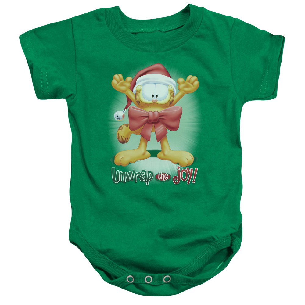 Garfield Unwrap the Joy Infant Snapsuit, Kelly Green - Medium - 12 Month