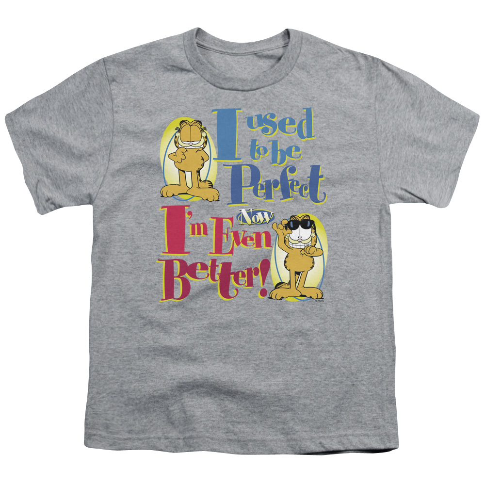 Garfield Even Better Short Sleeve Youth 18-1 T-Shirt, Athletic Heather - Medium