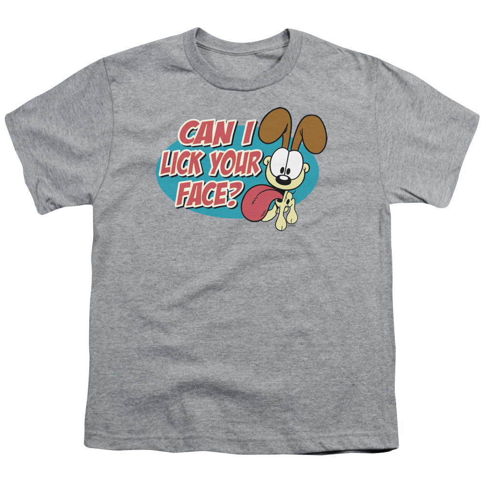 Garfield Question Short Sleeve Youth 18-1 T-Shirt, Athletic Heather - Medium