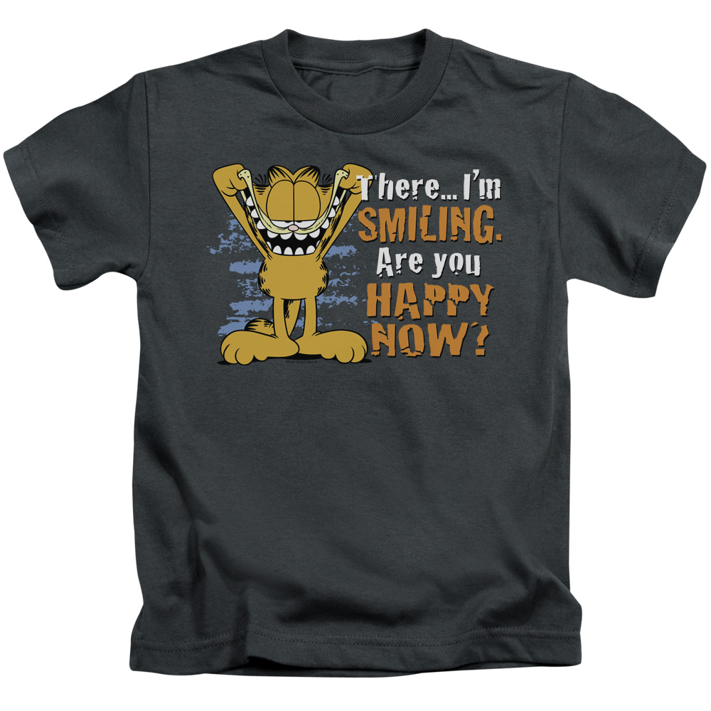 Garfield Smiling Short Sleeve Juvenile 18-1 T-Shirt, Charcoal - Large 7