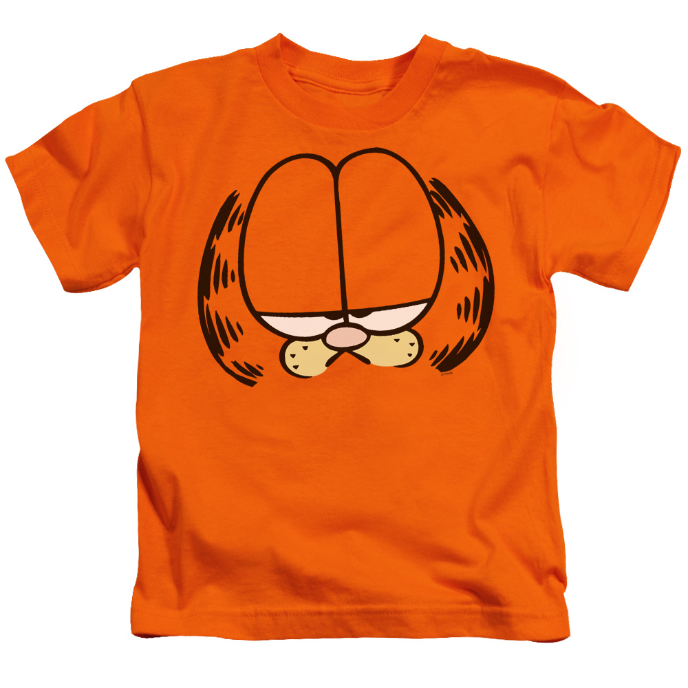 Garfield & Big Head-Short Sleeve Juvenile 18-1 T-Shirt, Orange - Medium - 5-6