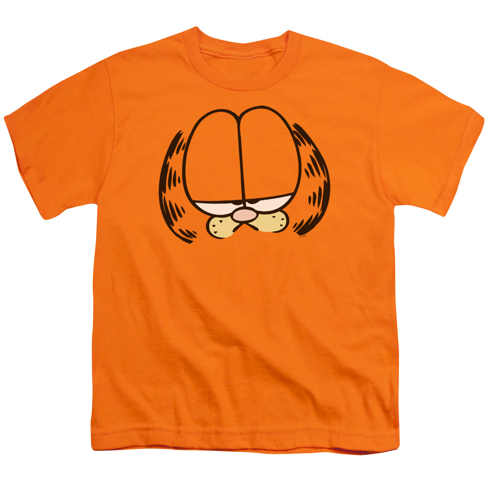 Garfield & Big Head-Short Sleeve Youth 18-1 T-Shirt, Orange - Medium