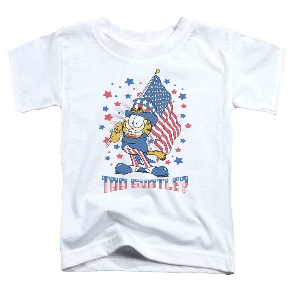 Garfield & Subtle-Short Sleeve Toddler T-Shirt, White - Medium - 3 Toddler