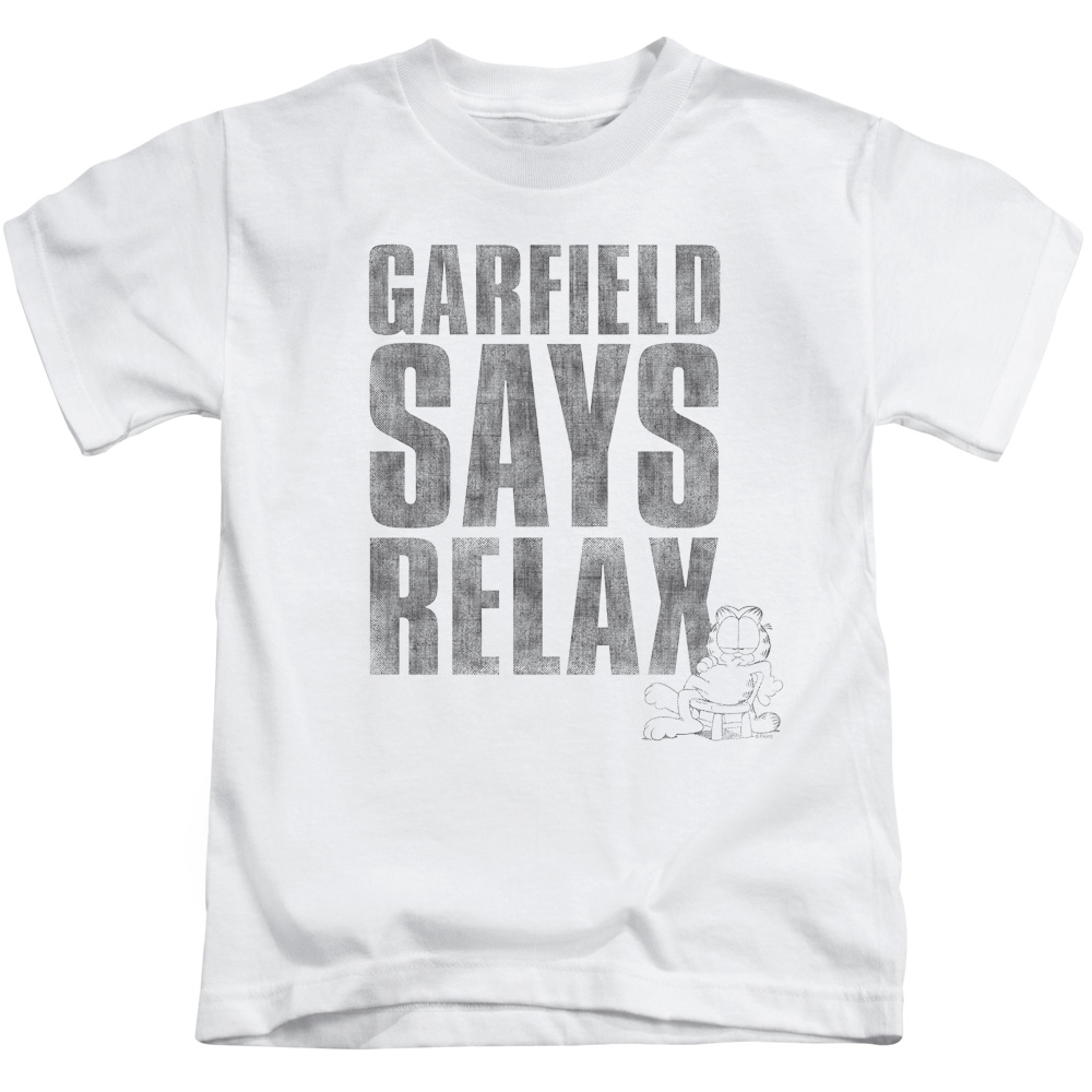 Garfield & Relax-Short Sleeve Juvenile 18-1 T-Shirt, White - Large - 7