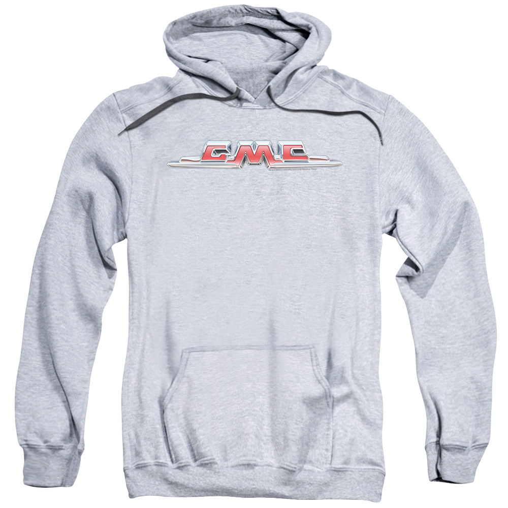 GMC & Chrome Logo-Adult Pull-Over Hoodie, Athletic Heather - Extra Large