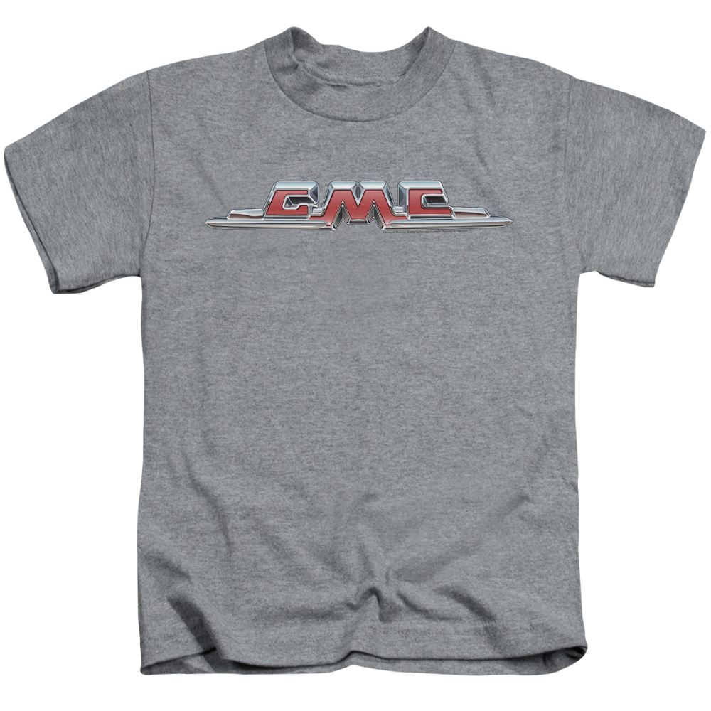 GMC & Chrome Logo-Short Sleeve Juvenile 18-1 T-Shirt, Athletic Heather - Small - 4
