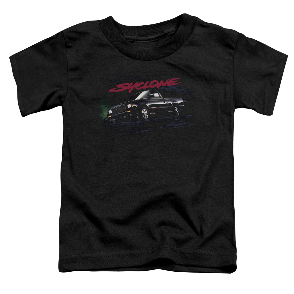 GMC & Syclone-Short Sleeve Toddler T-Shirt, Black - Medium - 3 Toddler