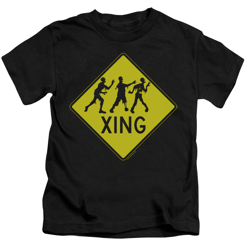 Zombie Xing-Short Sleeve Juvenile 18-1 T-Shirt, Black - Medium - 5-6