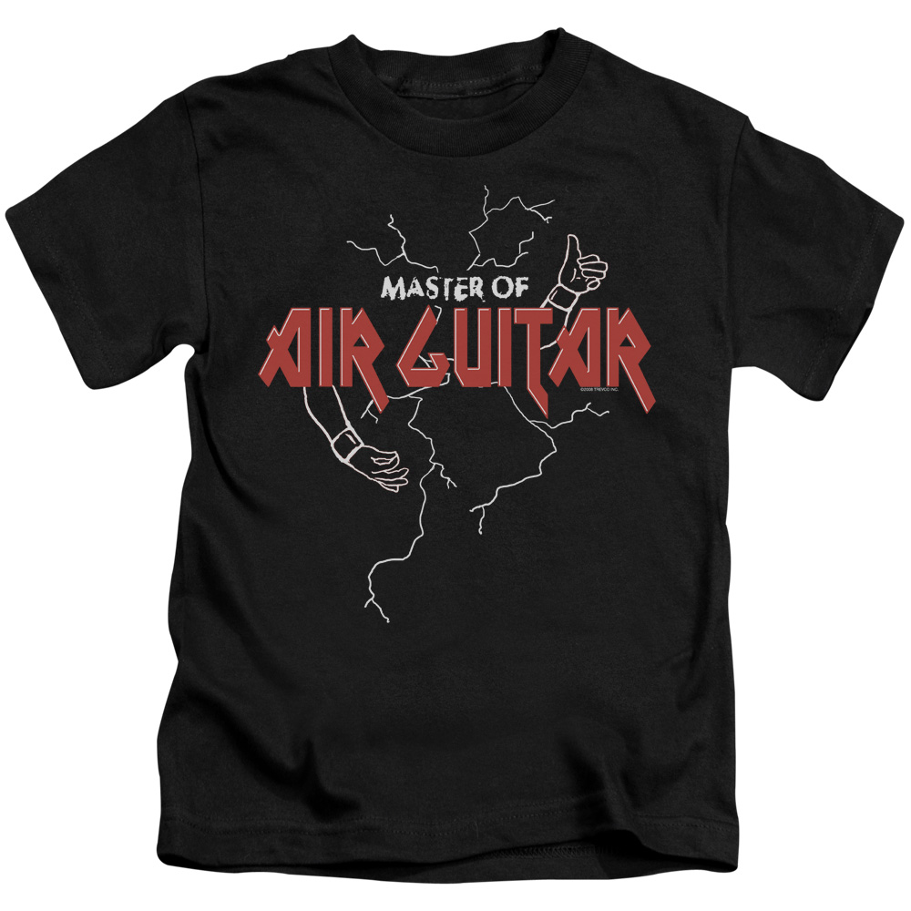 Air Guitar Master-Short Sleeve Juvenile 18-1 T-Shirt, Black - Medium - 5-6