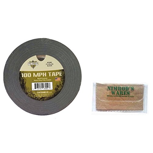Tactical Gear TCSH 03982 100 MPH Tape - 60 Yards, Black