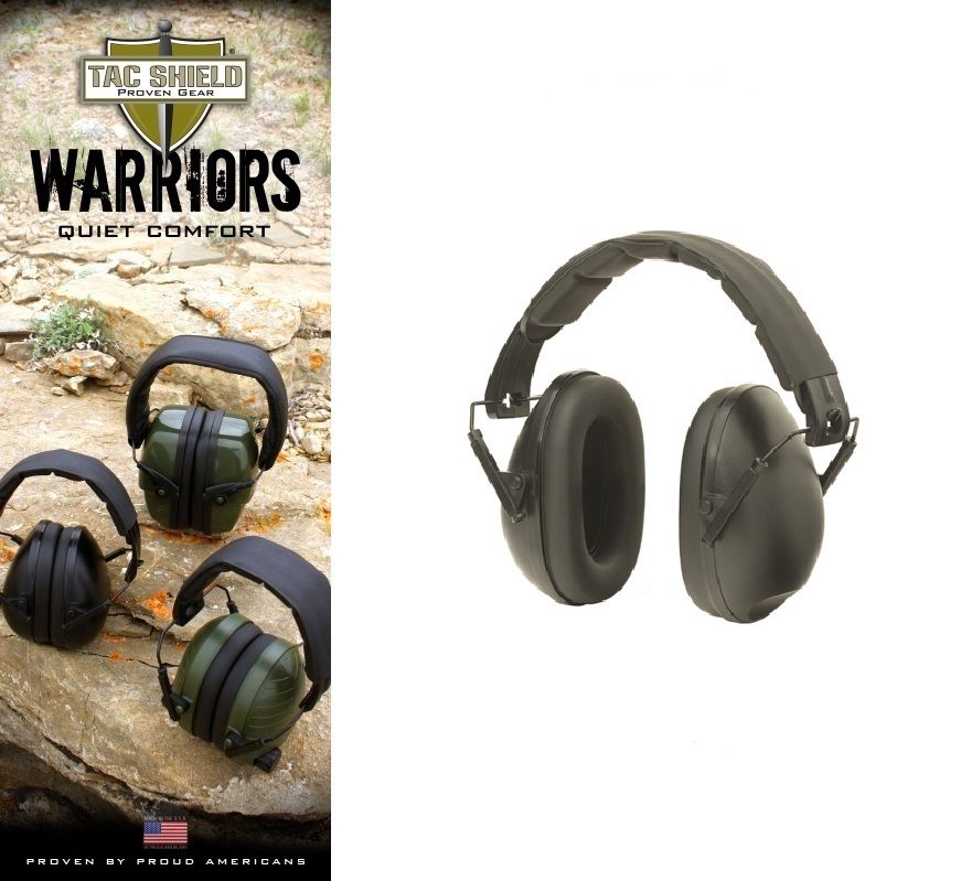 Tactical Gear TCSH T8001B Compact Pro Ear Muffs NRR 21, Black