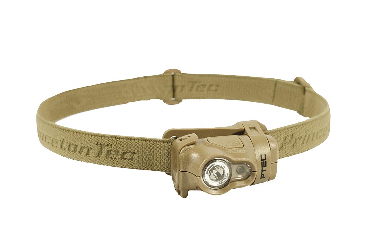 PT BYT-TAC-TN Byte Tactical LED Headlamp, Tan, Red & White